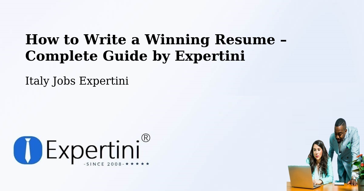 Resume Writing Guide for Job Seekers – Trabia - Trabia, Italy Jobs Expertini